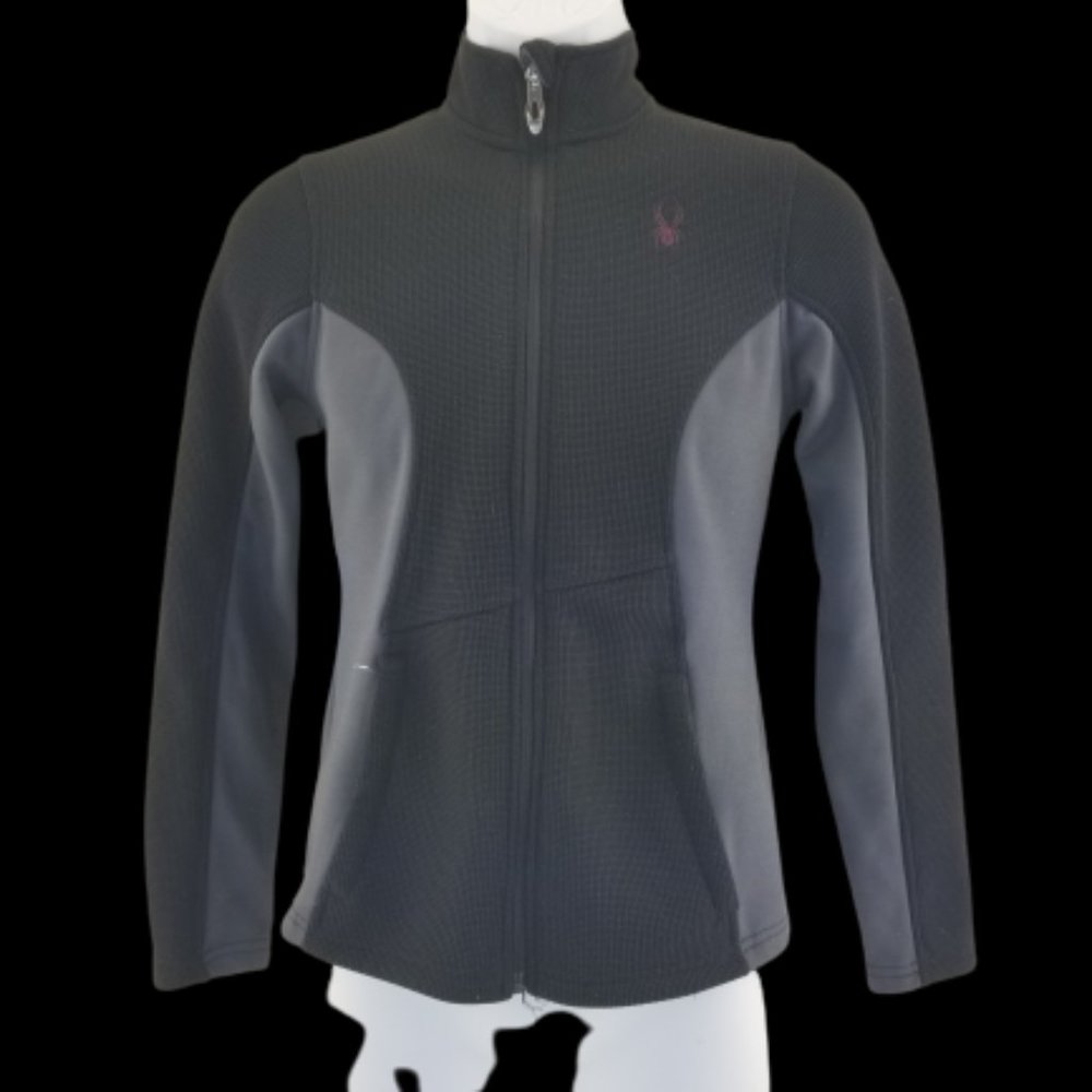 Spyder Jacket Woman’s Size Small Zip Front Black F